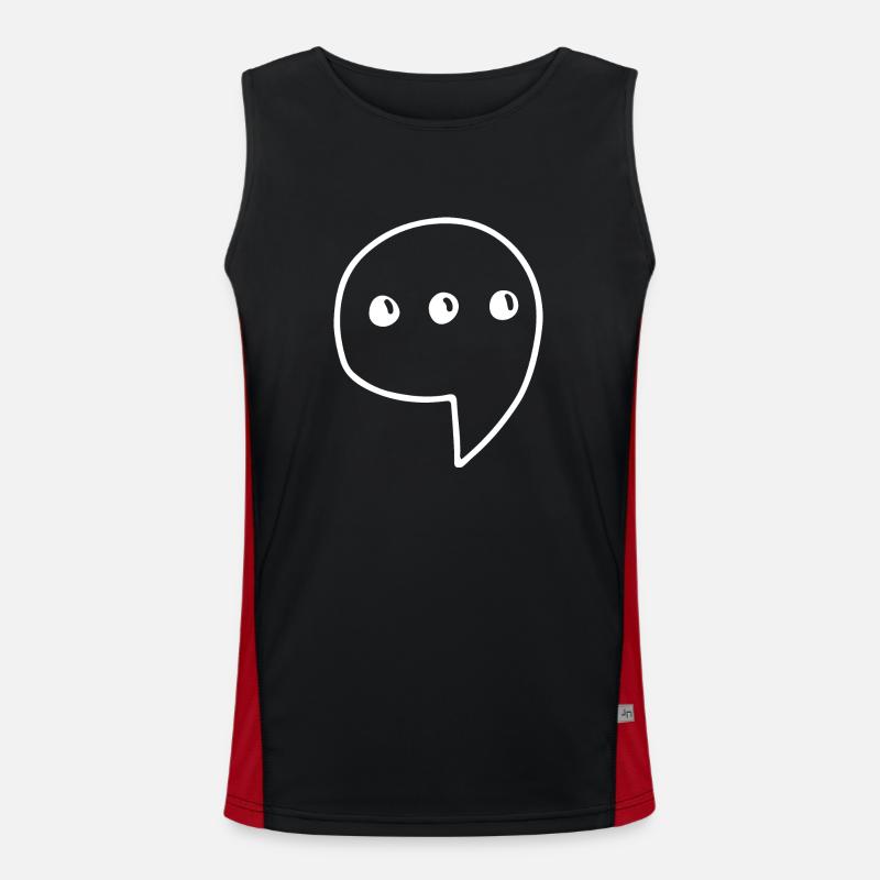 Speech Bubble Comic Men's Functional Contrast Tank Top 