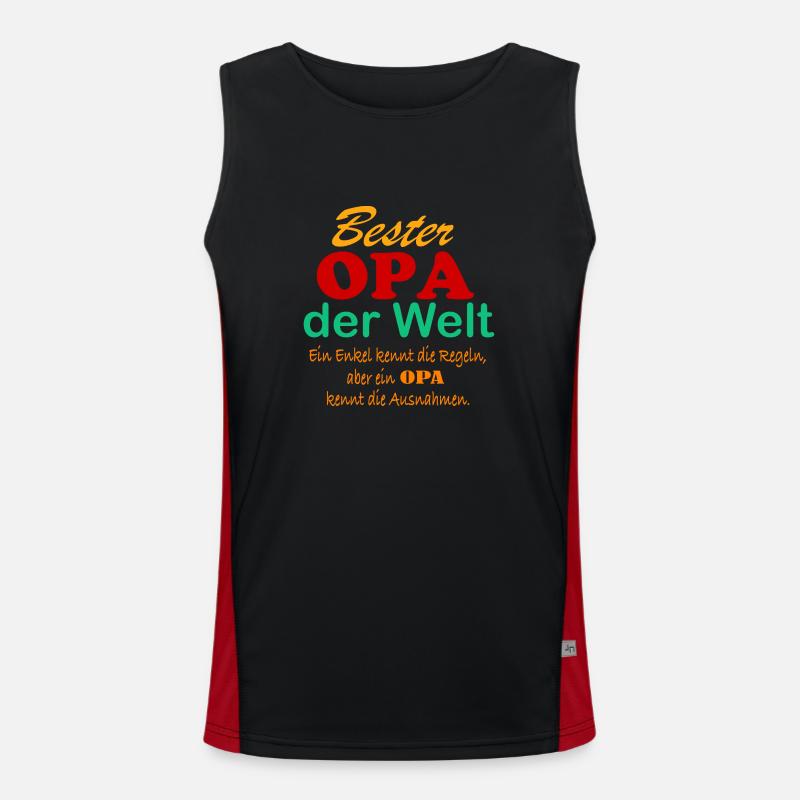 Bester Opa der Welt Funktionelles Kontrast-Tank Top für Männer 