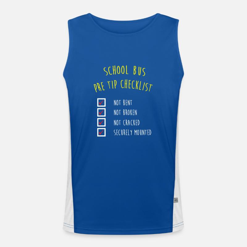 Schulbusfahrer Schulbus Funktionelles Kontrast-Tank Top für Männer 