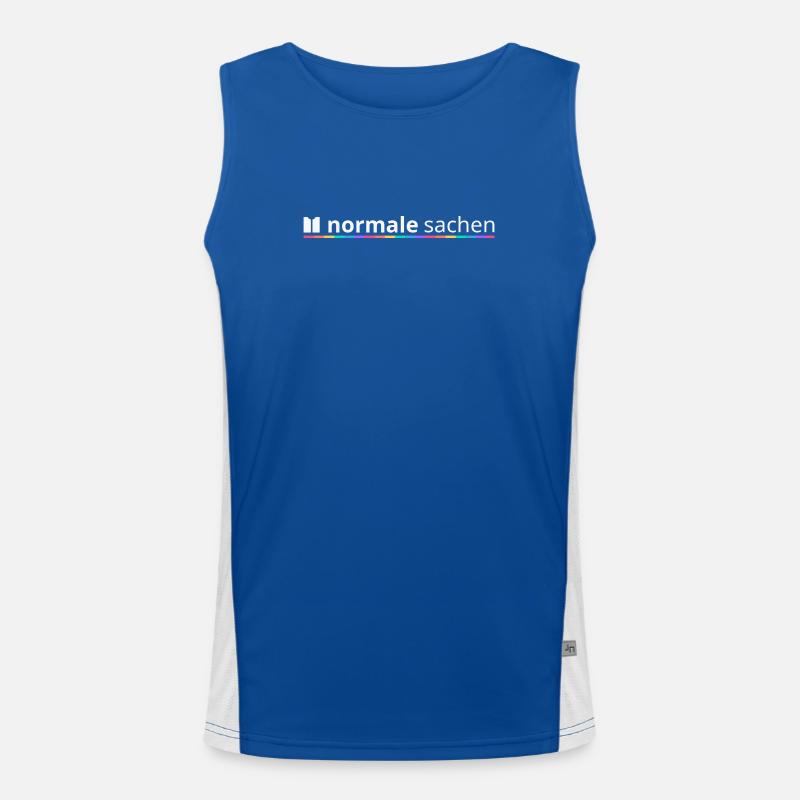 Normal Sachen Logo Regenbogen Funktionelles Kontrast-Tank Top für Männer 