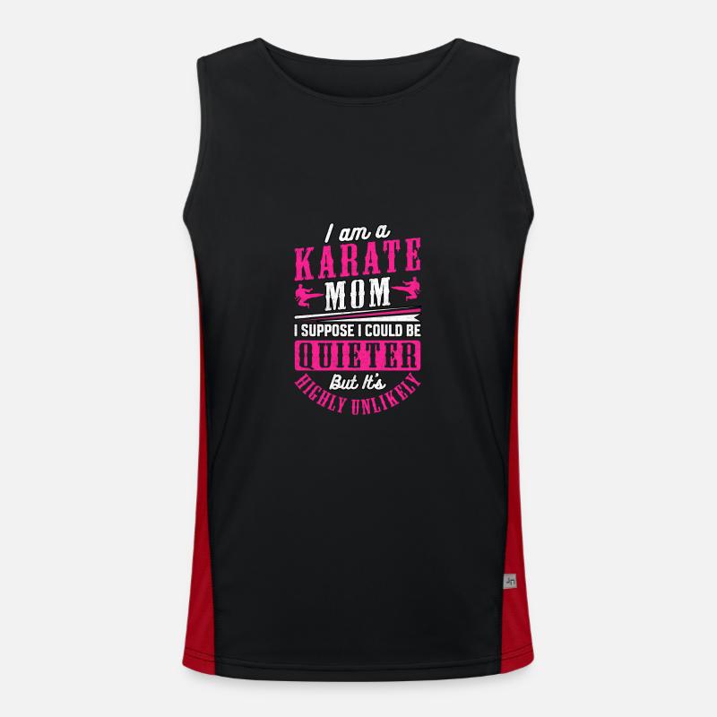 Karate Mama Funktionelles Kontrast-Tank Top für Männer 