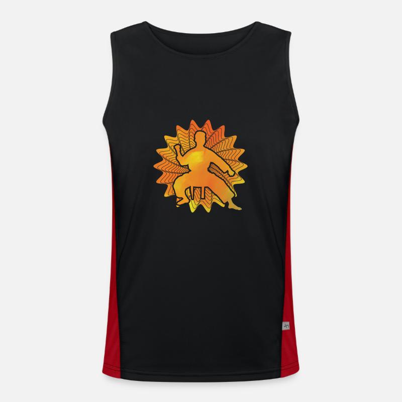 Karate Funktionelles Kontrast-Tank Top für Männer 