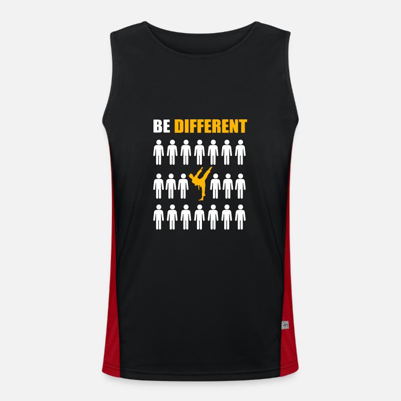 Karate sei anders Funktionelles Kontrast-Tank Top für Männer 