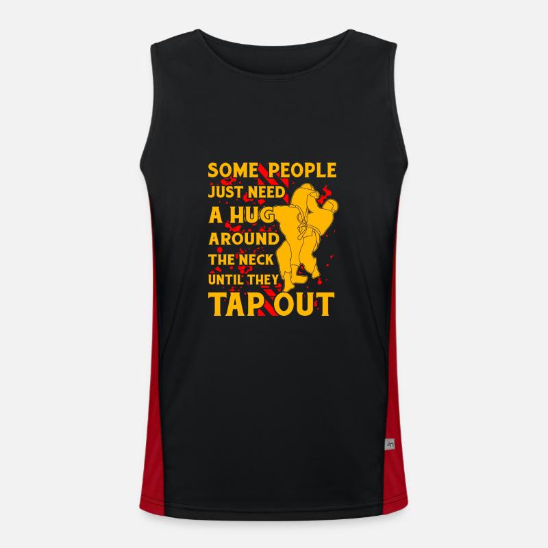 Manche Menschen brauchen einfach eine Umarmung Judo Funktionelles Kontrast-Tank Top für Männer 