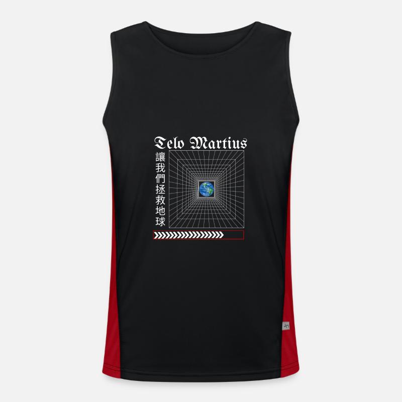 Fokus auf Erde 1 Funktionelles Kontrast-Tank Top für Männer 