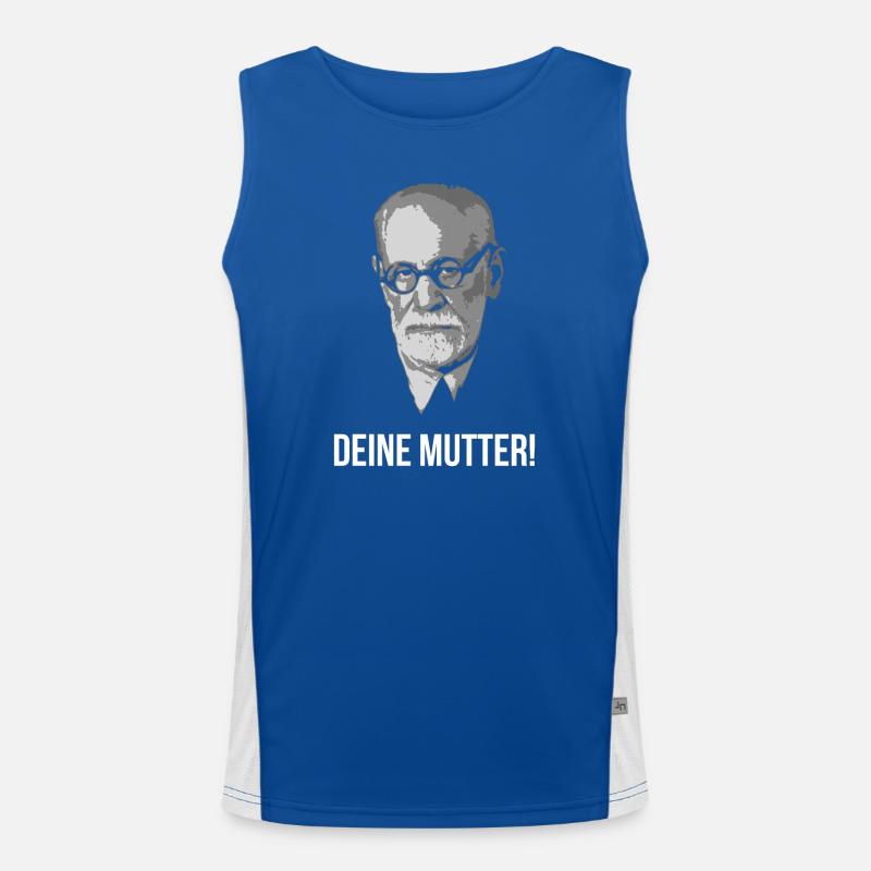 Sigmund Freud Deine Mutter Spruch Funktionelles Kontrast-Tank Top für Männer 