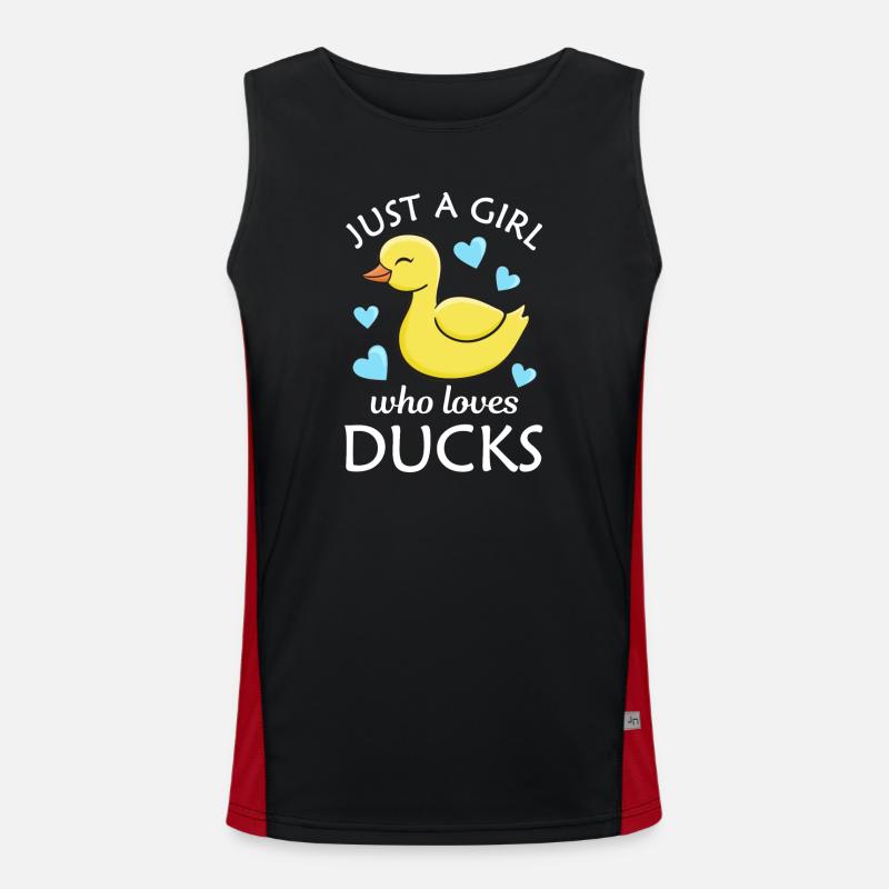 Duck Ducks - Men's Functional Contrast Tank Top - black/red