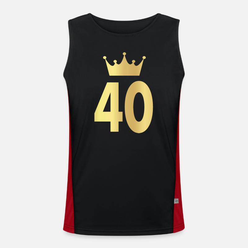 40. Geburtstag vierzig Geschenk Funktionelles Kontrast-Tank Top für Männer 