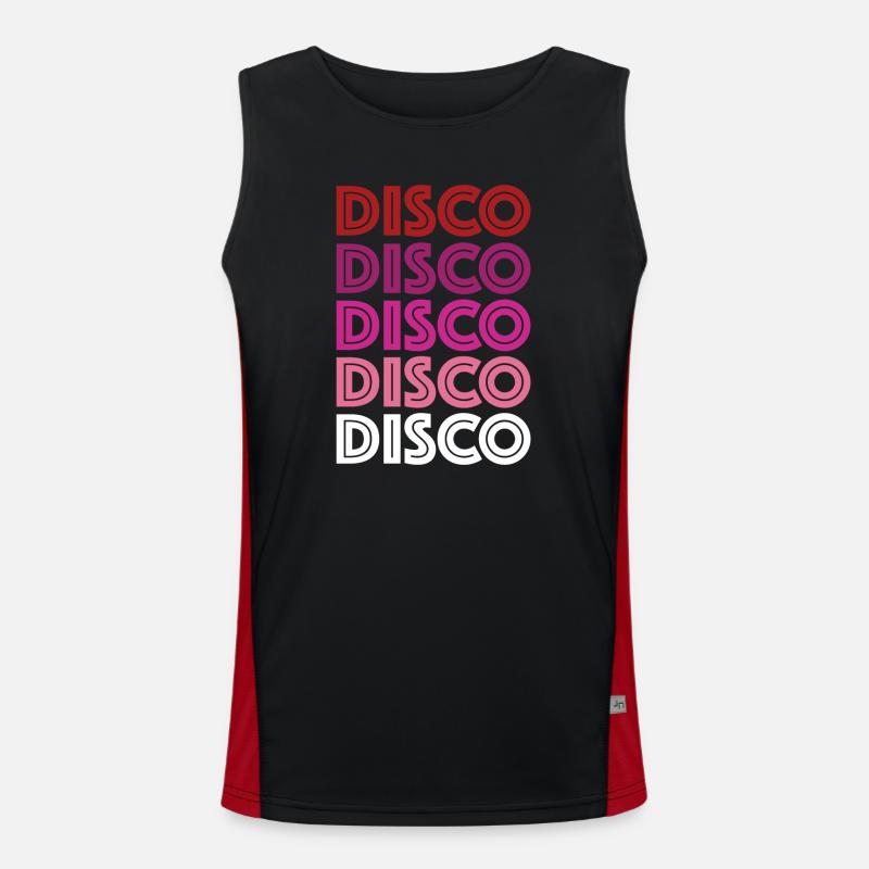 Disco Disco Disco - Men's Functional Contrast Tank Top  - black/red