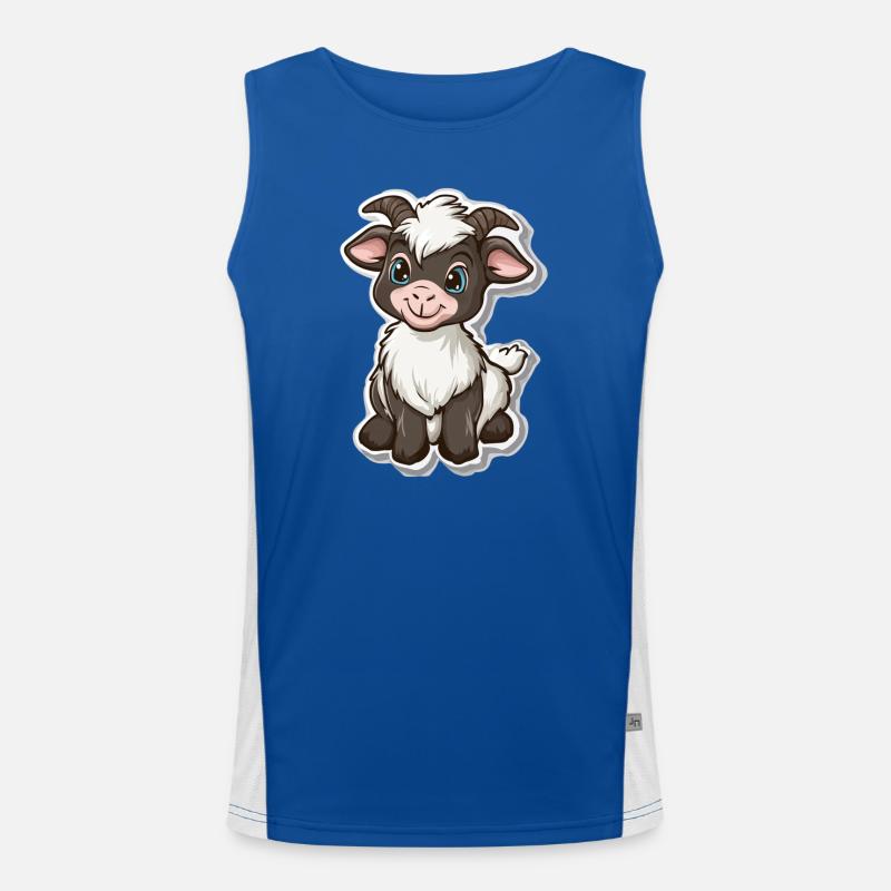 Ziege Funktionelles Kontrast-Tank Top für Männer 