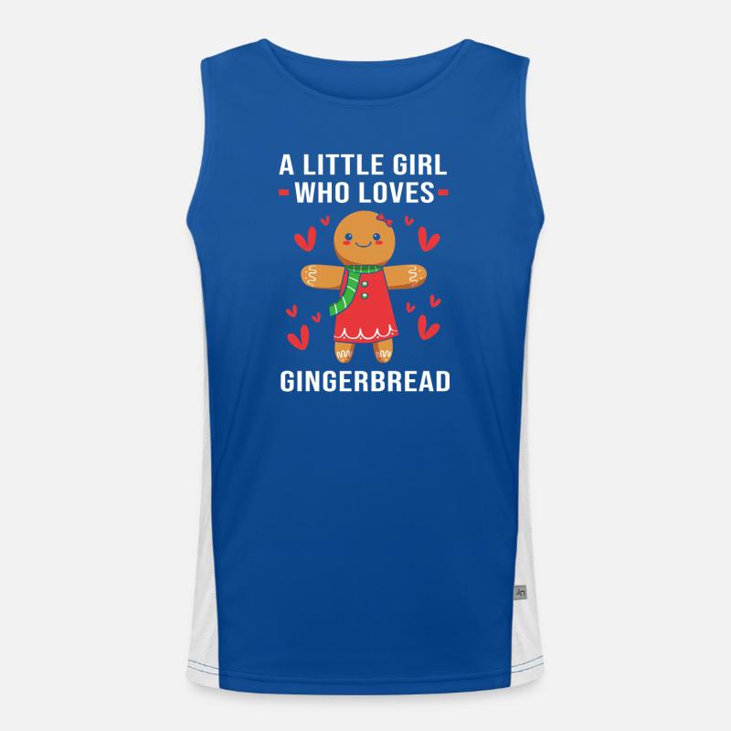 Gingerbread Christmas Gingerbread Man Men's Functional Contrast Tank Top 