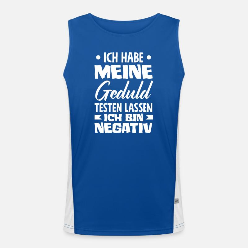 Patience tested – I'm negative Men's Functional Contrast Tank Top 