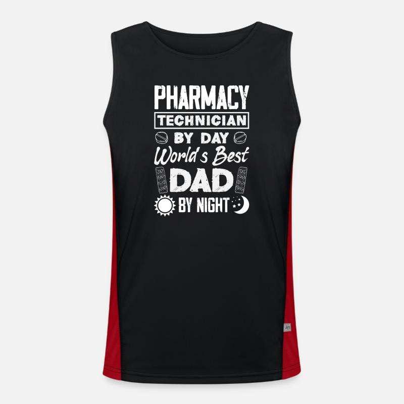 Pharmacist Pharmaceutical Technical - Men's Functional Contrast Tank Top  - black/red