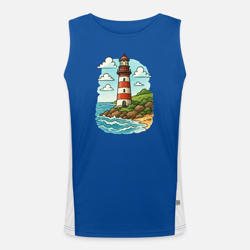 Phare sur le sentier côtier Débardeur respirant contrasté Homme 