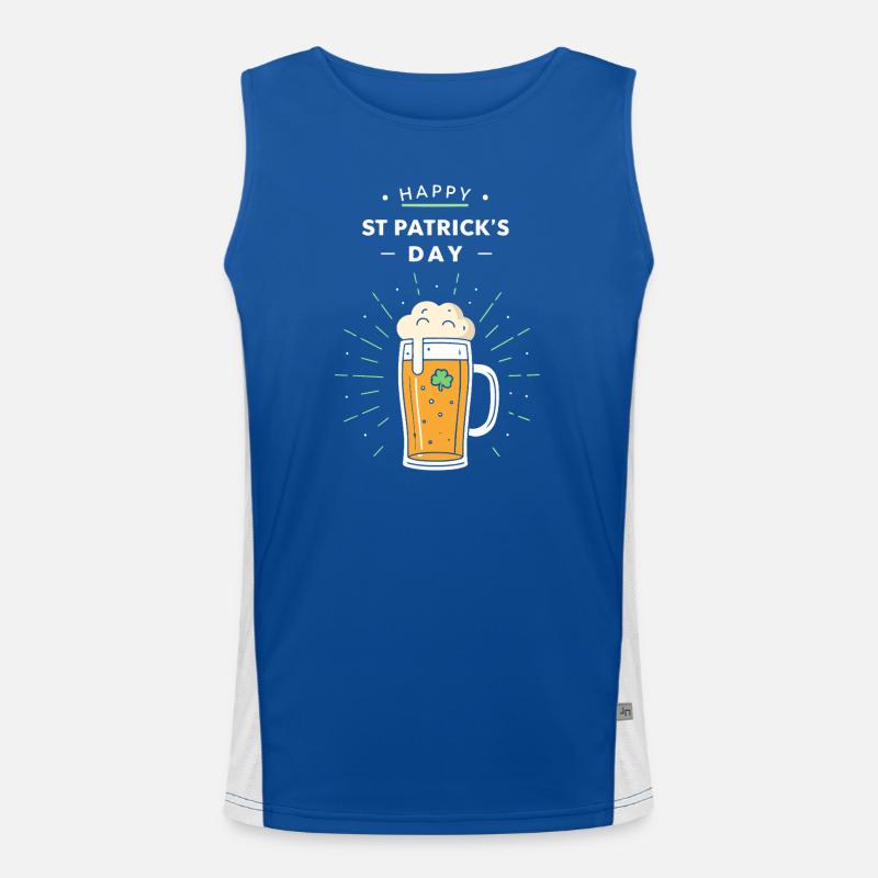 Pinte Saint Patrick Festif Débardeur respirant contrasté Homme 