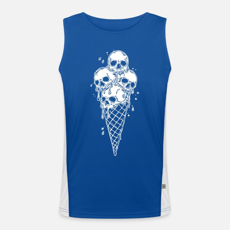 Skelett-Eiscreme Kunst Funktionelles Kontrast-Tank Top für Männer 