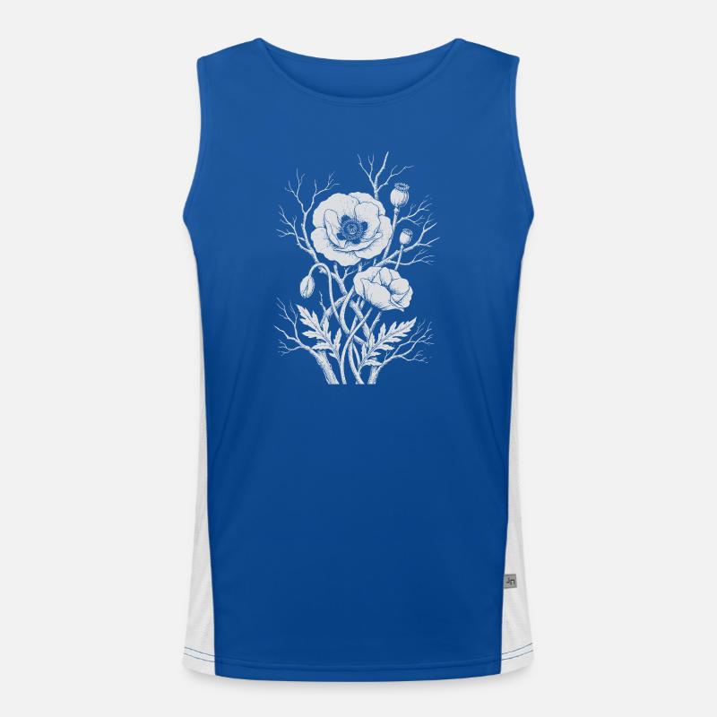 Fleurs de pavot Débardeur respirant contrasté Homme 