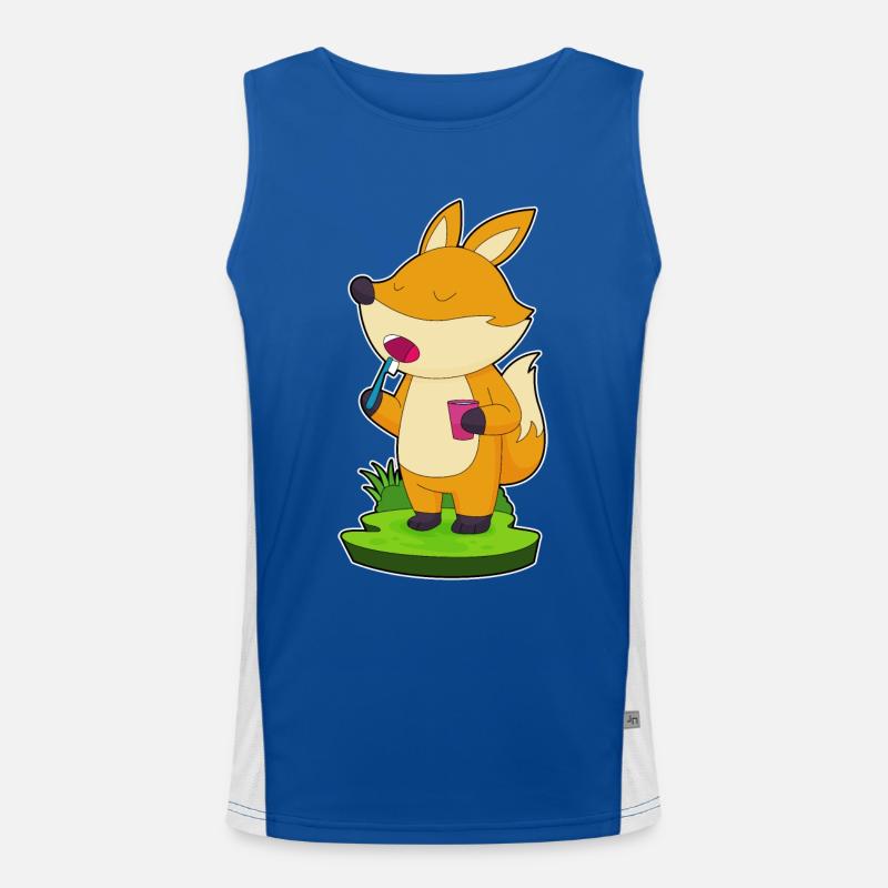 Fuchs Zahnbürste Funktionelles Kontrast-Tank Top für Männer 
