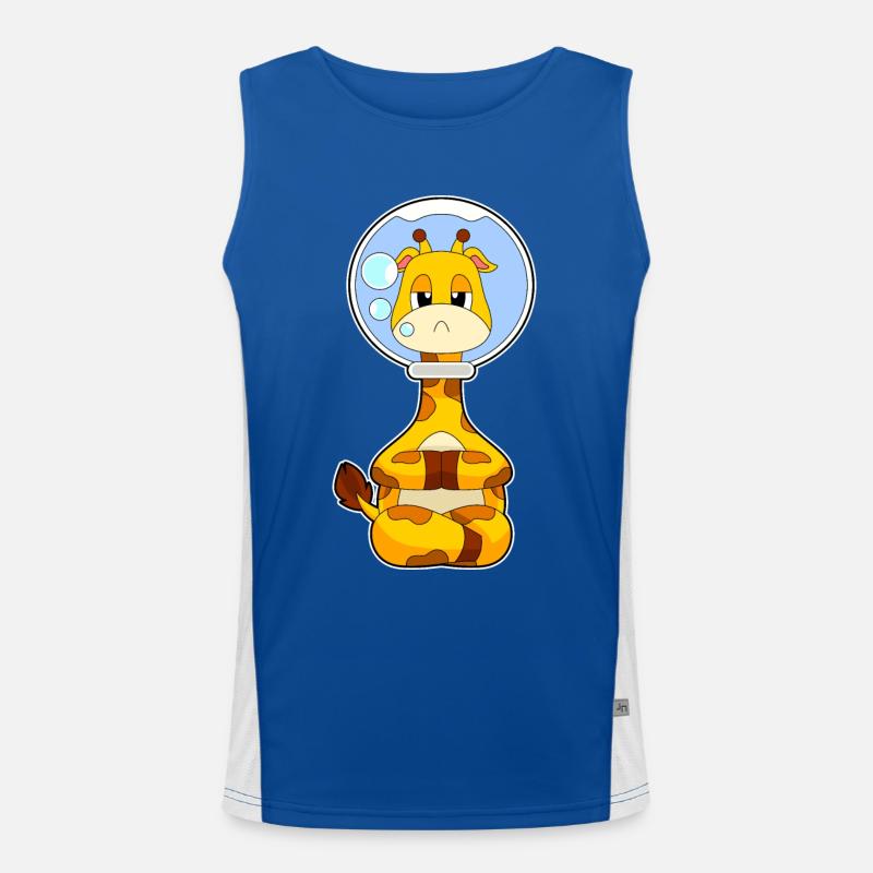 Giraffe Aquarium Men's Functional Contrast Tank Top 
