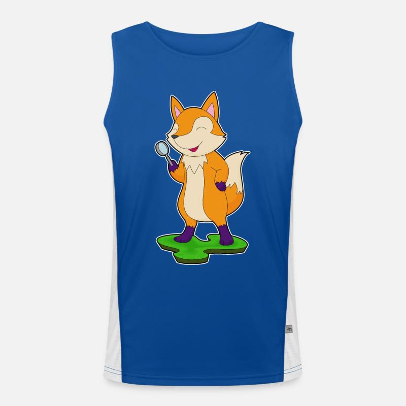 Fuchs Lupe Funktionelles Kontrast-Tank Top für Männer 