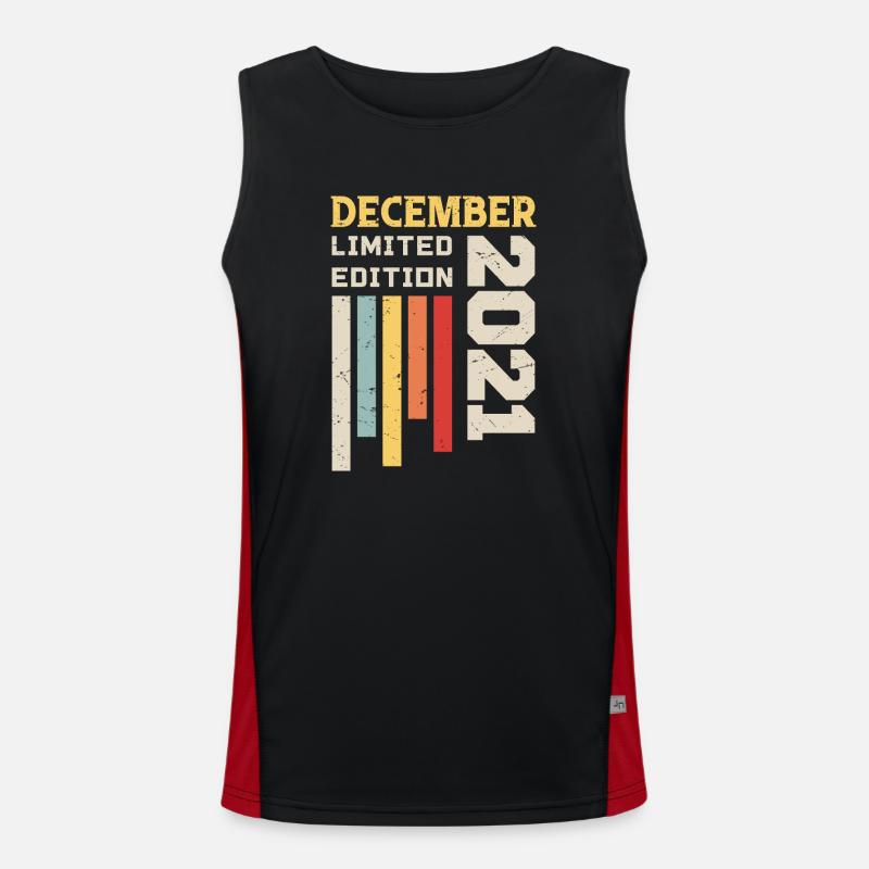Dezember 2021 - Dezember 2021 Geburtstagsgeschenk Funktionelles Kontrast-Tank Top für Männer 