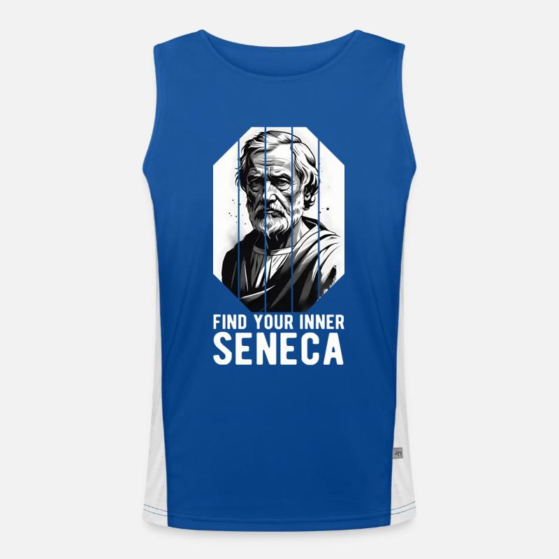 Seneca Stoicism Stoic Philosopher Men's Functional Contrast Tank Top 