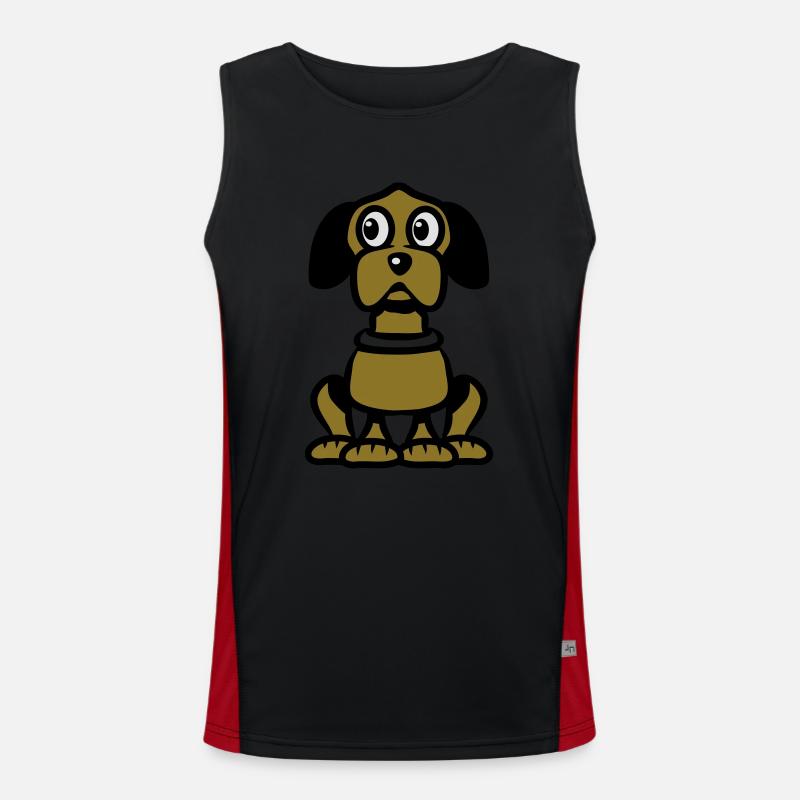 hund witzig süss Funktionelles Kontrast-Tank Top für Männer 