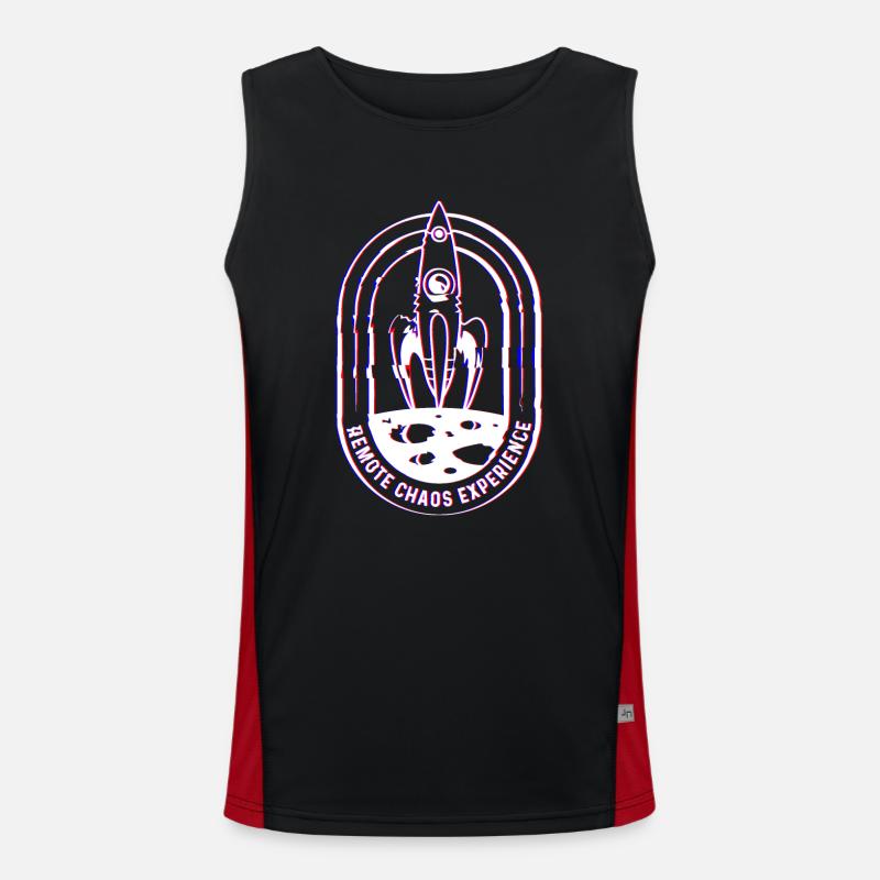 remote chaos experience - CCC Kongress Hacker RC3 Funktionelles Kontrast-Tank Top für Männer 
