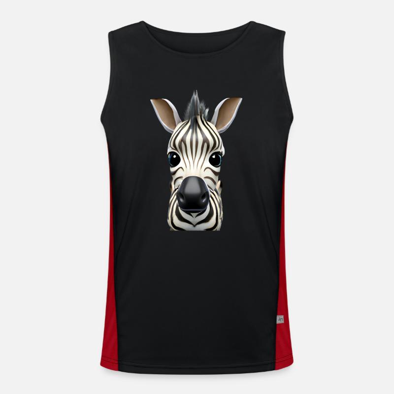 Niedliches Zebra Design Funktionelles Kontrast-Tank Top für Männer 