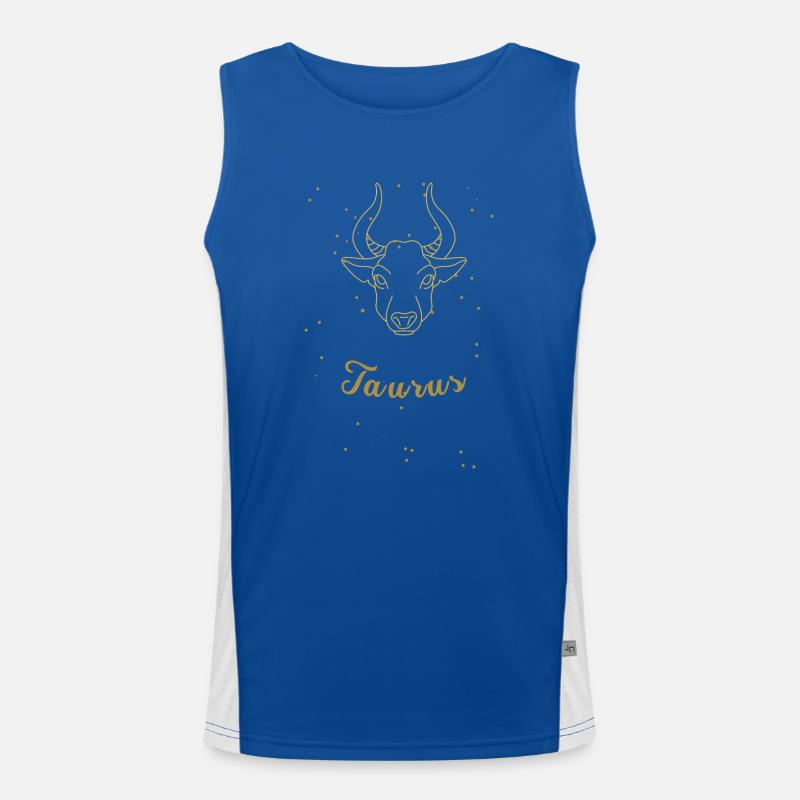 Stier - Sternzeichen Funktionelles Kontrast-Tank Top für Männer 