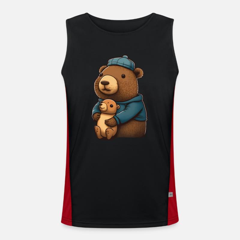 Capybara Kuscheln Funktionelles Kontrast-Tank Top für Männer 