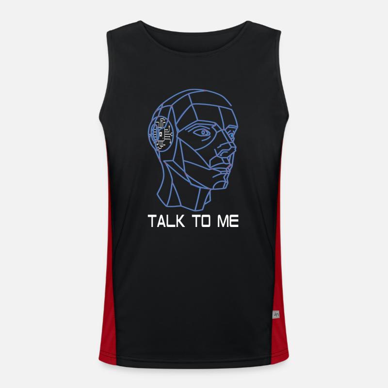 A.I TALK TO ME Funktionelles Kontrast-Tank Top für Männer 
