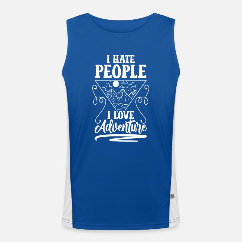 Sarcasm Crowd Aversion Common Men's Functional Contrast Tank Top 