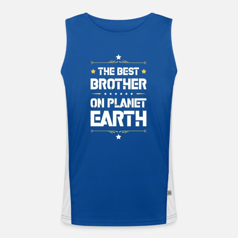 Bester Bruder Spruch Funktionelles Kontrast-Tank Top für Männer 