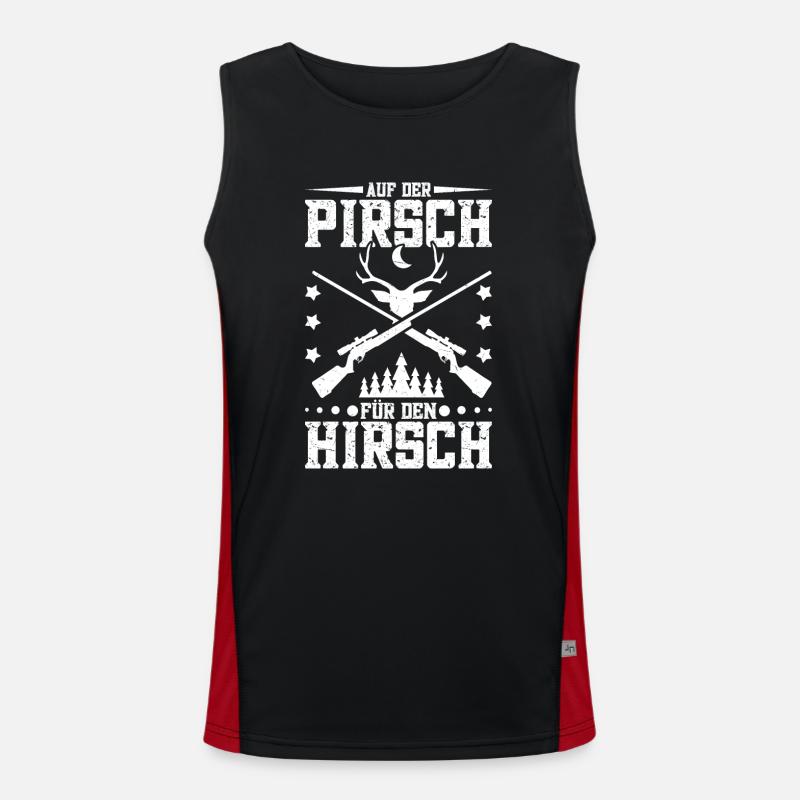 Hirsch Kostüm Weißwedelhirsch Hirschjäger Funktionelles Kontrast-Tank Top für Männer 