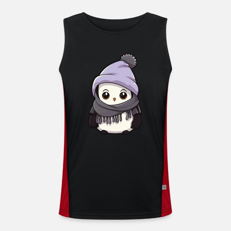 Penguin Winter Comic Men's Functional Contrast Tank Top 