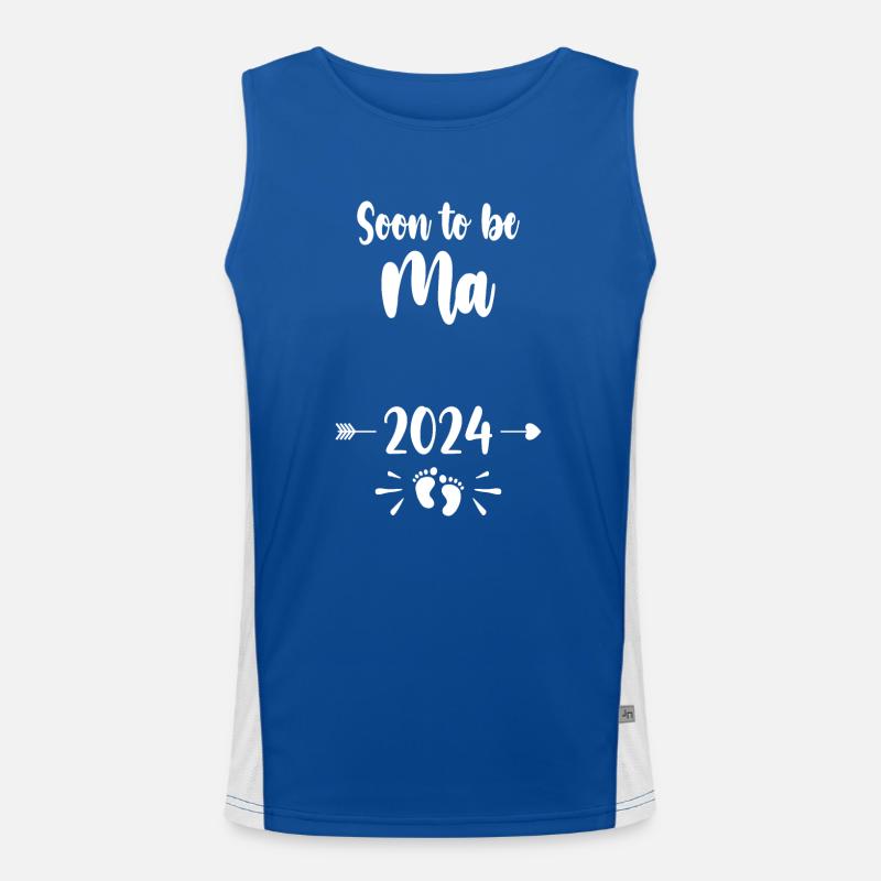 Ma wird bald Mutter 2024 Mutter schwanger Kinder Mutter Funktionelles Kontrast-Tank Top für Männer 