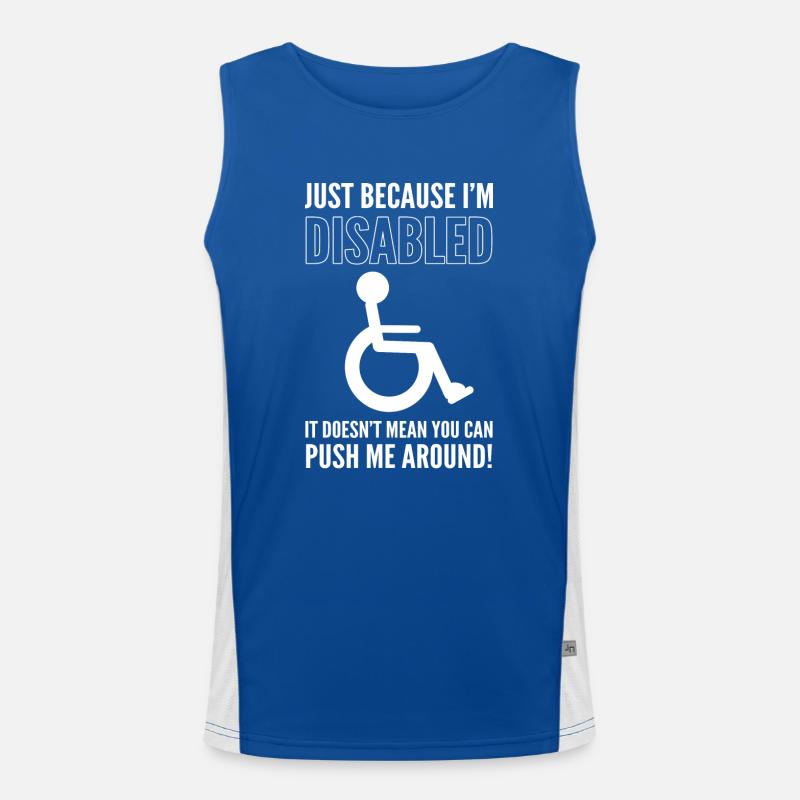 Rollstuhl Funktionelles Kontrast-Tank Top für Männer 