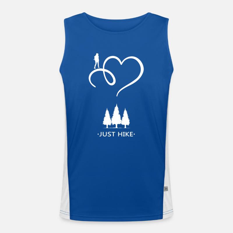 wandern wanderung mit wanderschuhe fernwanderweg Funktionelles Kontrast-Tank Top für Männer 