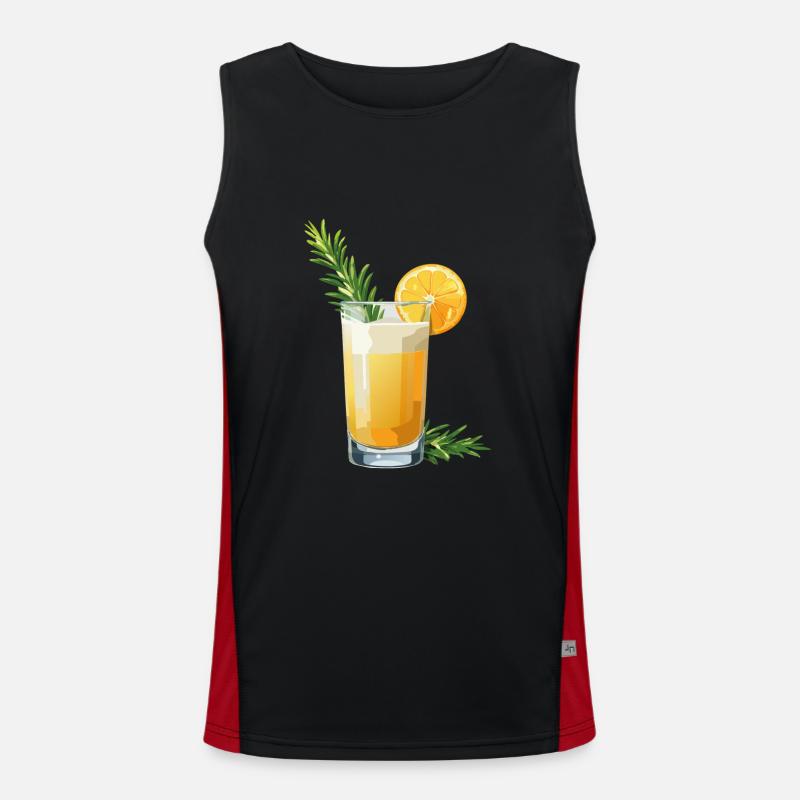 Cocktail - Bartender Funktionelles Kontrast-Tank Top für Männer 
