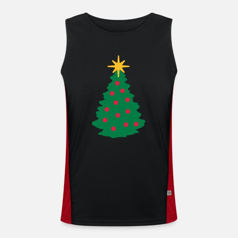 Weihnachtsbaum Funktionelles Kontrast-Tank Top für Männer 