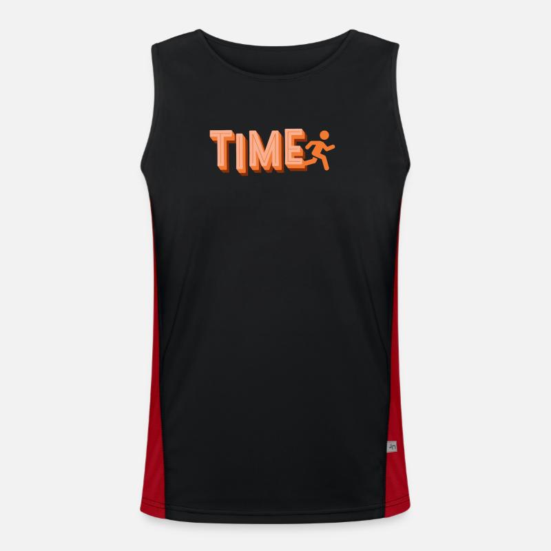 Time, Time -Everyone feels time differently Men's Functional Contrast Tank Top 