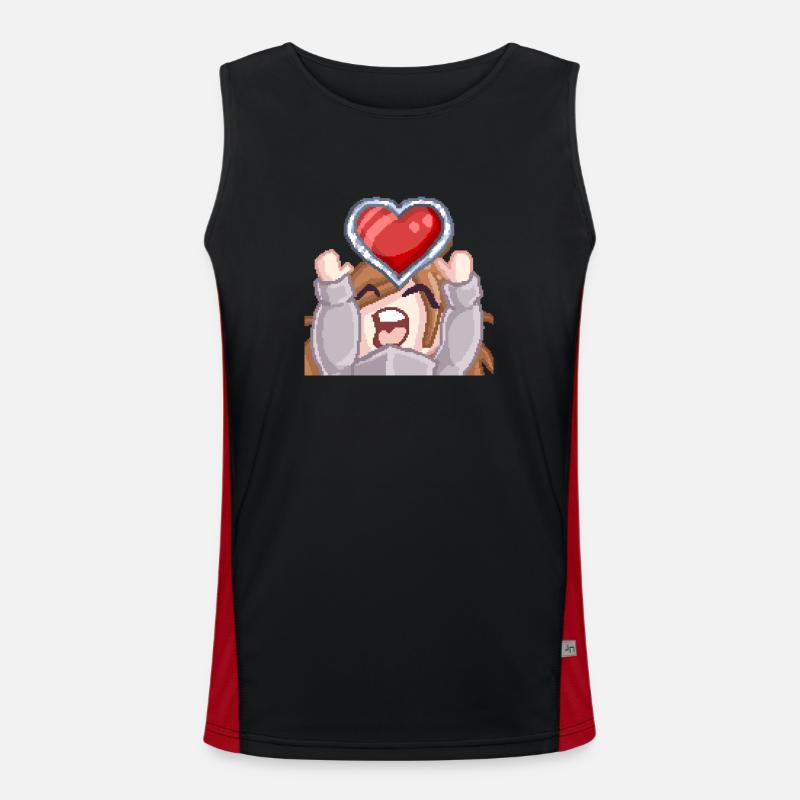 Pillowg1rl Emote mit Herz Funktionelles Kontrast-Tank Top für Männer 