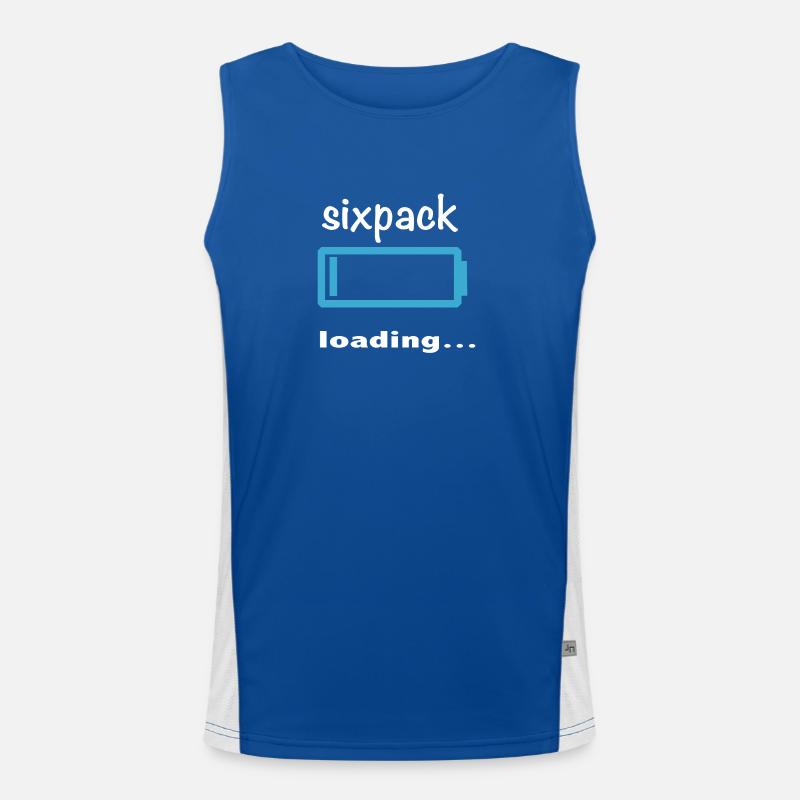 sixpack loading Funktionelles Kontrast-Tank Top für Männer 