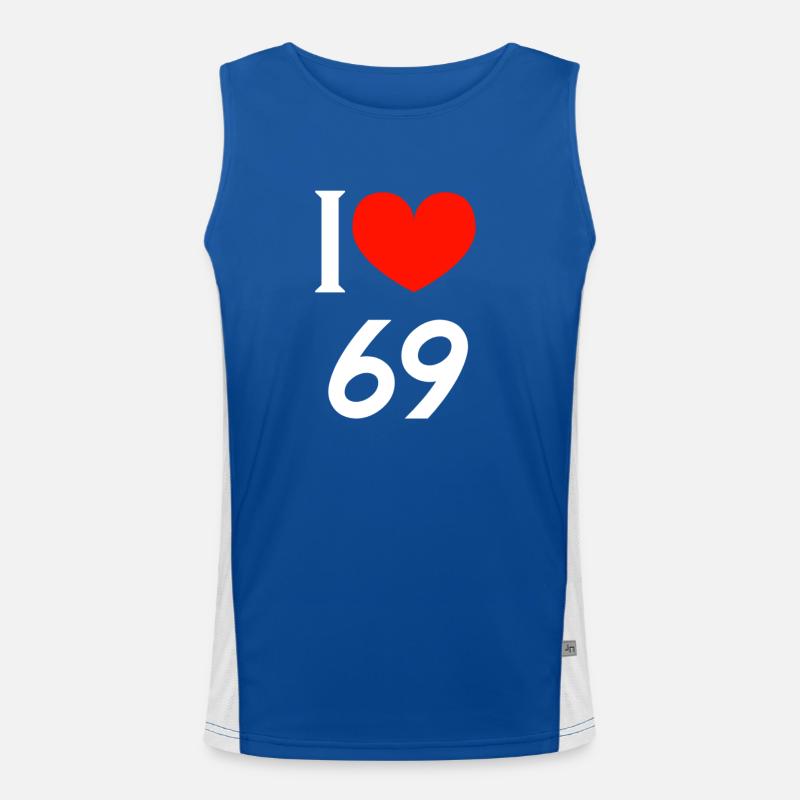 I love 69 Men's Functional Contrast Tank Top 