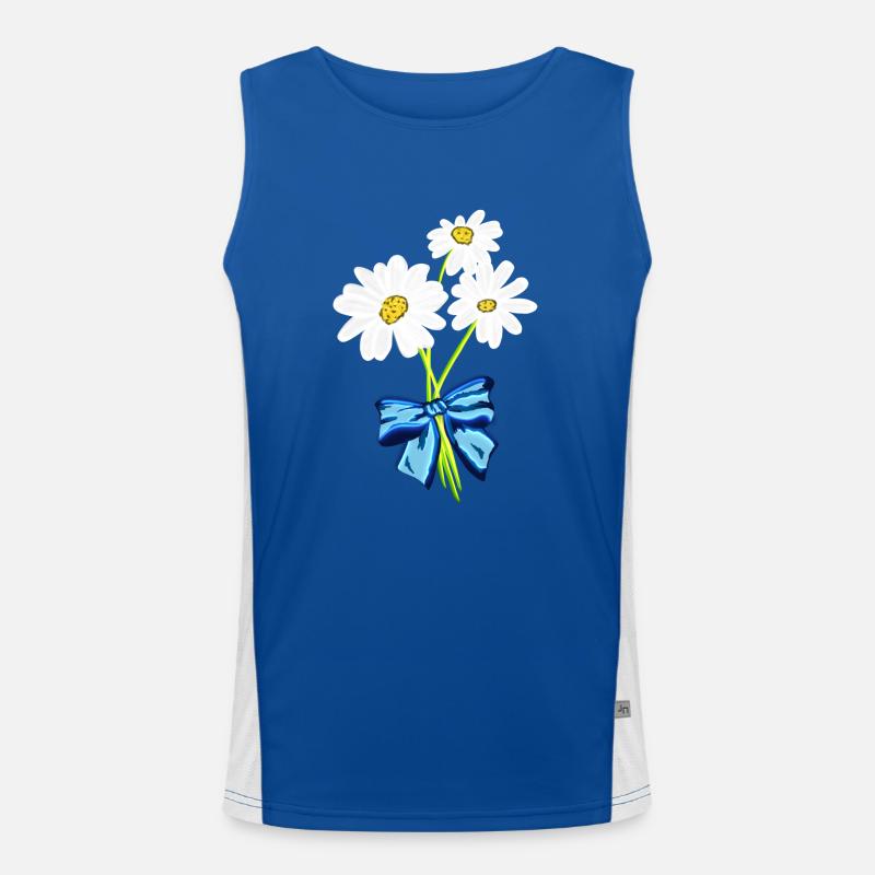 Gänseblümchen Funktionelles Kontrast-Tank Top für Männer 