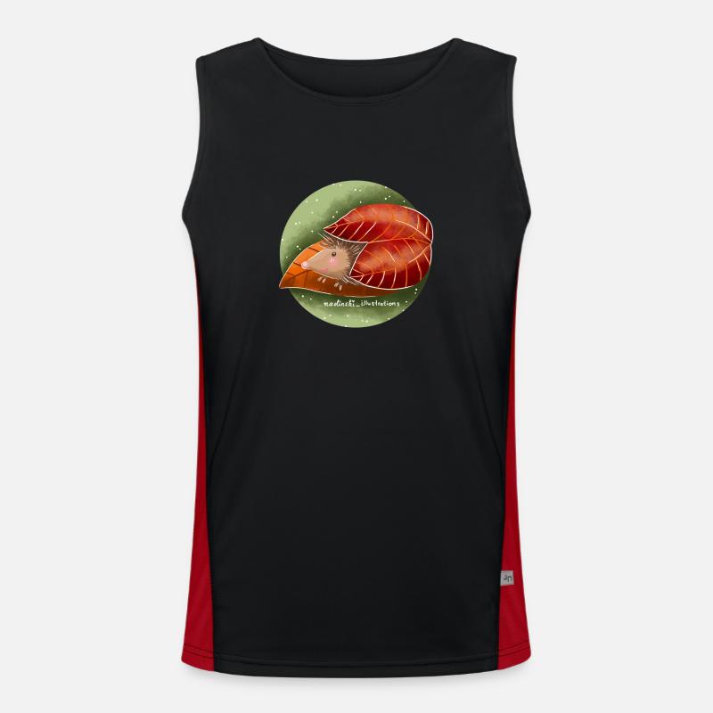 Igel im Herbst Funktionelles Kontrast-Tank Top für Männer 