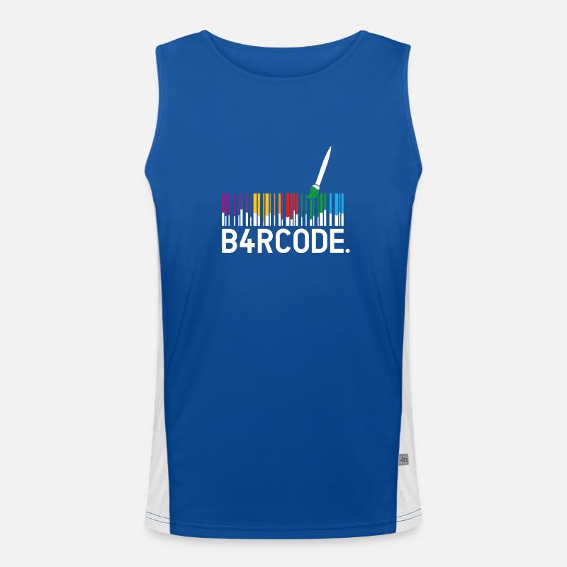 B4RCODE. Peint Débardeur respirant contrasté Homme 