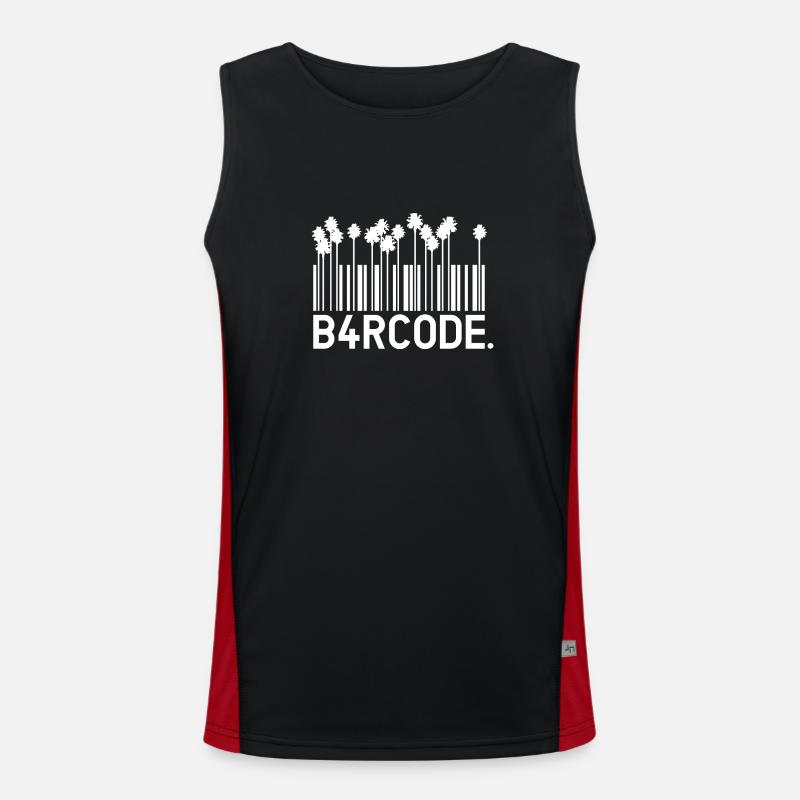 B4RCODE. Palm trees Funktionelles Kontrast-Tank Top für Männer 