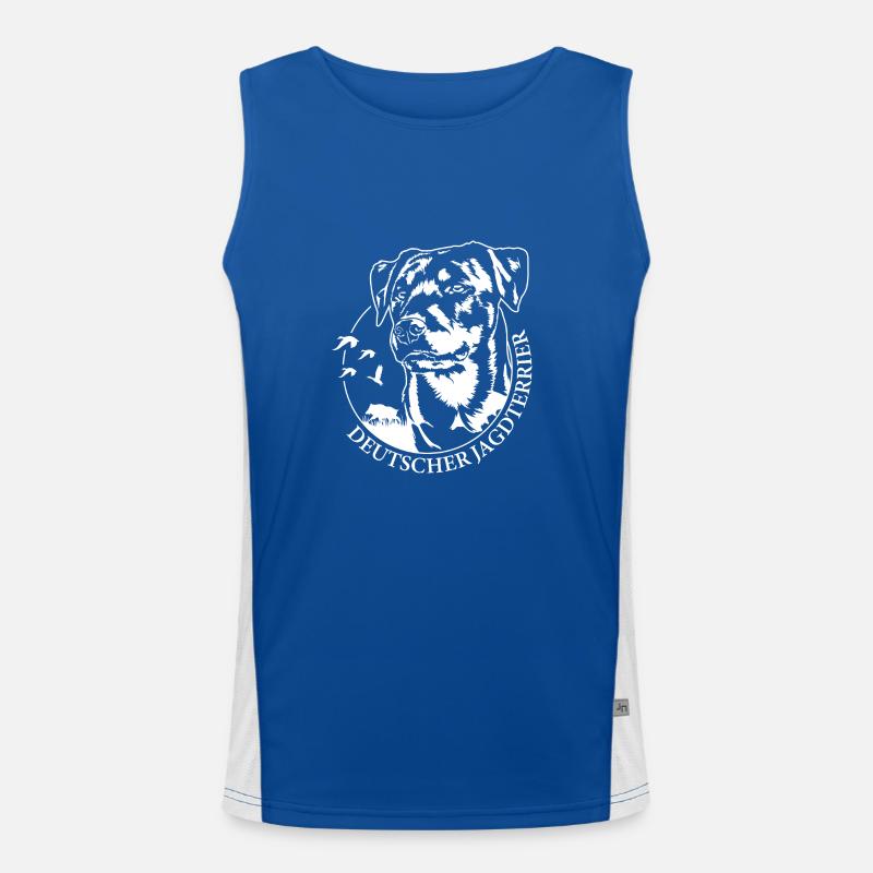Deutscher Jagdterrier Jagdhunde Hunde Wilsigns Funktionelles Kontrast-Tank Top für Männer 